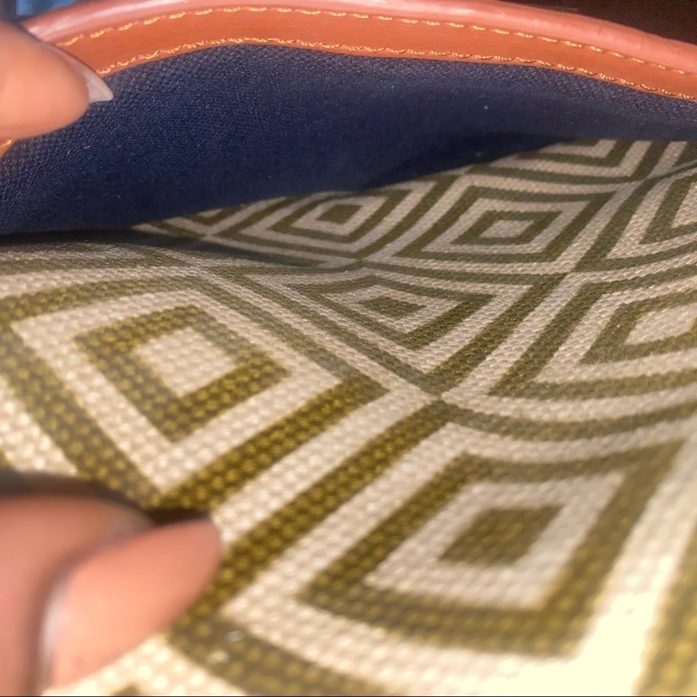 Spartina 449 Yemassee Trail Pocket Hobo natural linen & genuine leather Bag - Picture 6 of 16